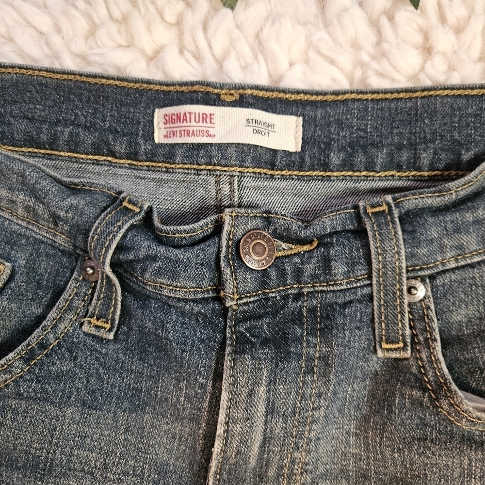 Levi Strauss Signature Straight Leg Mid Wash Jeans - Picture 5 of 7